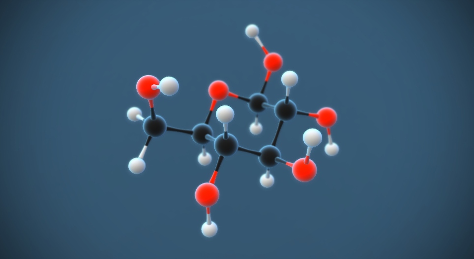 Βήτα-D-γλυκόζη (C₆H₁₂O₆)