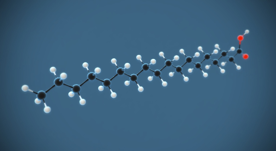 Στεατικό οξύ (δεκαοκτανοϊκό οξύ) (C₁₇H₃₅COOH)