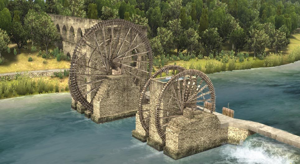 Υδροτροχοί στην Συρία (Χάμα, 13ος αιώνας)
