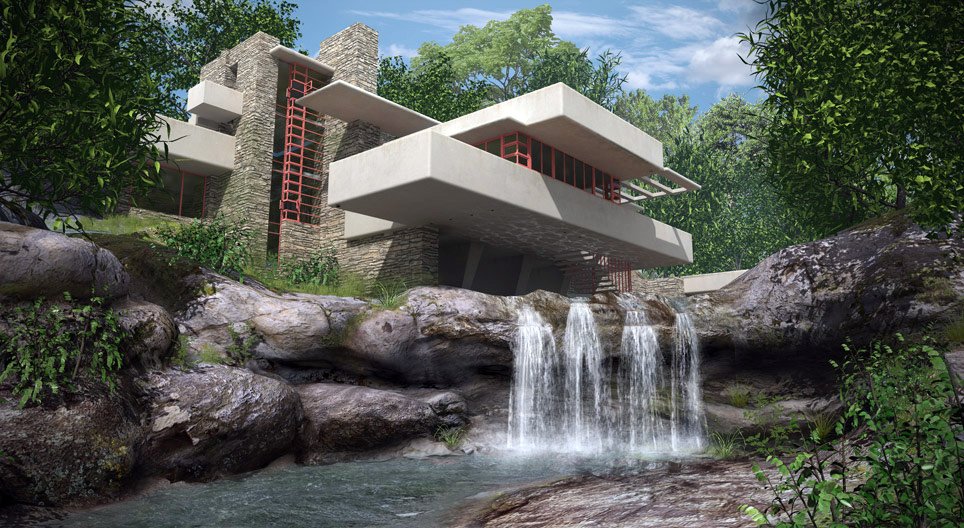 Κατοικία falling water (Μιλ Ραν, ΗΠΑ, 1939)