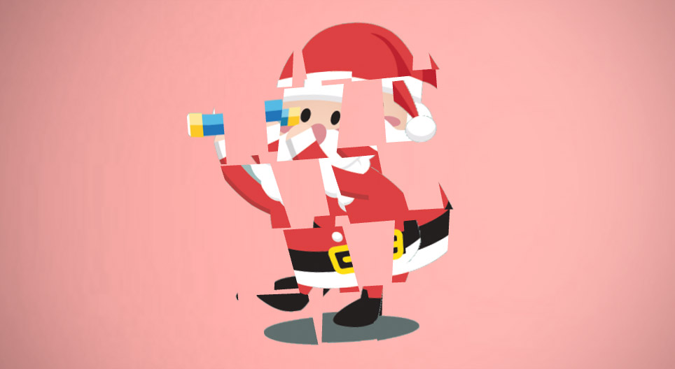 Juego de rotación 3D de Navidad