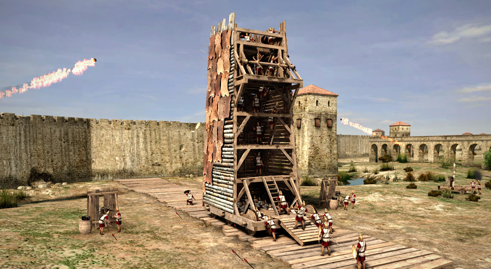 Torre de asedio macedonia (siglo IV a. C.)