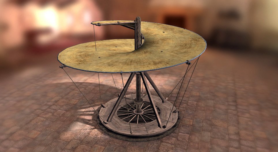 Les inventions de Léonard de Vinci - L'hélicoptère (vers 1489)
