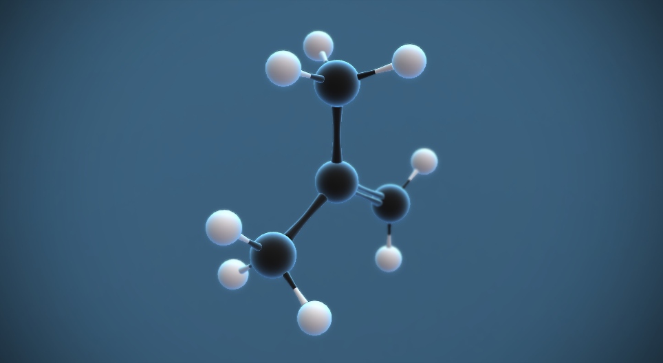 2-metilpropenas (izobutenas, C₄H₈)