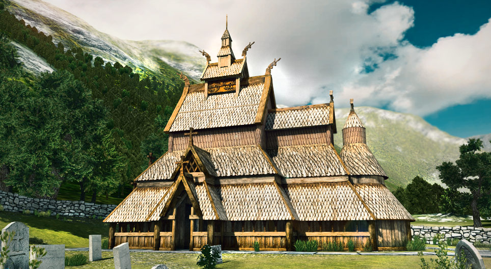 Vikingų medinė bažnyčia (Borgundas, XIII a.)