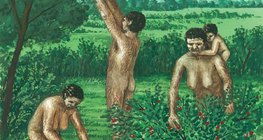 Archaic humans, gathering