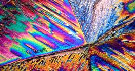 Κρυσταλλωμένο κιτρικό οξύ σε πολωμένο φως