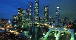 Business district of Singapore