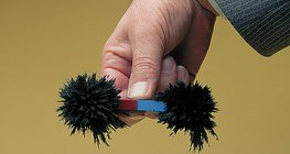 Iron powder on a bar magnet