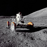 The Apollo 17 lunar rover on the Moon (1972)