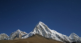The Himalayas in the moonlight