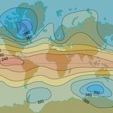 Ozone distribution in the lower atmosphere (Dobson unit)