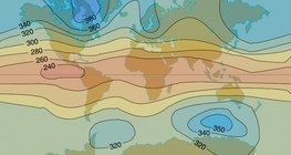 Ozone distribution in the lower atmosphere (Dobson unit)