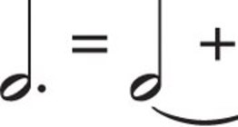 Duration of dotted half-note