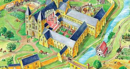 Drawing of a monastery