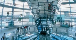 The new dome of the Reichstag in Berlin