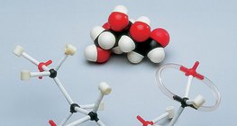 Σταφυλοσάκχαρο (γλυκόζη) και μοντέλα μορίου ανοιχτής αλυσίδας