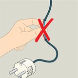 Usage of electric equipment with damaged insulation is dangerous! Usage of electric equipment with damaged insulation is dangerous!