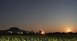 Buttes in the moonlight