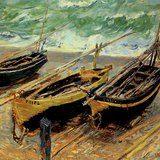 Monet: Three Fishing Boats (1886, Impressionism)