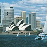 Landscape of Sydney, with the famous Opera house