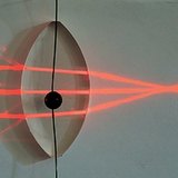 Rays of light passing through a convex lens