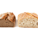 Brown and white breads