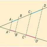 Intersecting lines intercepted by a pair of parallels
