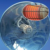 The wirewound resistor heats up due to electricity