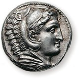 Coin with the head of Alexander the Great