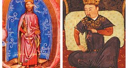 Béla IV of Hungary and Mongol leader Genghis Khan