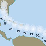 Movements of the tropical cyclone