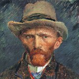Van Gogh: Self-portrait (1887, Post-Impressionism)