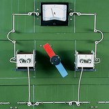 Inducing alternating current by rotating a magnet and fixed coil - Measuring the induced current with ammeter