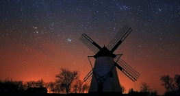 Windmill at night