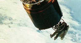 A satellite orbiting the Earth