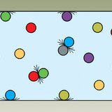 Collision of gas molecules