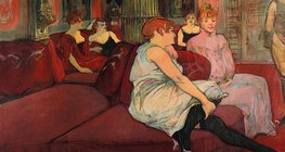 Toulouse-Lautrec - The Salon de la Rue des Moulins (1894, Post-Impressionism)