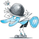 Csodabogár nagy kalappal fedi fejét