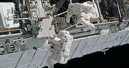 The astronauts at work