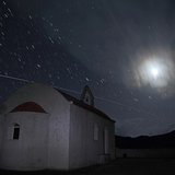 Path of Space Shuttle Atlantis on the sky