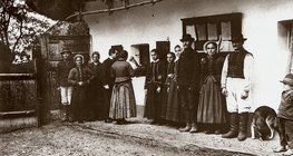 Béla Bartók collecting folk songs with a phonograph in Transylvania (1907)