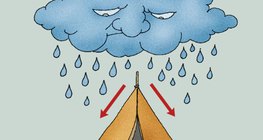 A tent as a drainage divide