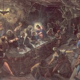 Jacopo Tintoretto - The Last Supper (1592-1594, Mannerism)