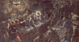 Jacopo Tintoretto - The Last Supper (1592-1594, Mannerism)
