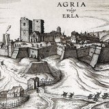 Contemporary engraving of the Eger Castle (Hungary)
