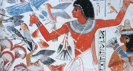Waterfowl hunting (Thebes, Egypt, 1400 BC)