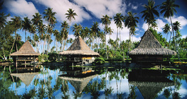 Tourist paradise on the Moorea Island