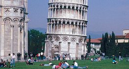 The famous Leaning Tower of Pisa is 56 m tall