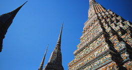 Towers of the Buddhist temple complex, Wat Pho